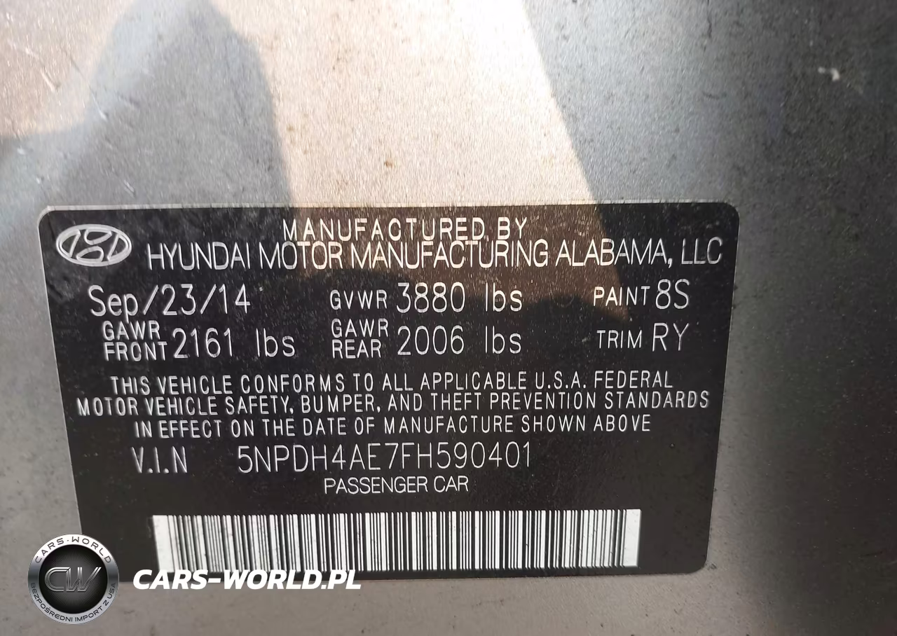 2015 Hyundai Elantra Se VIN:5NPDH4AE7FH590401 - 9