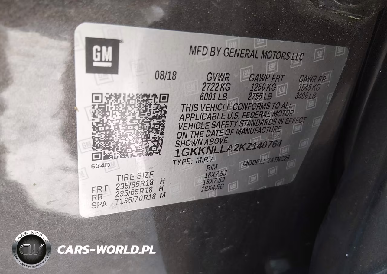 2019 GMC Acadia Sle-2 VIN:1GKKNLLA2KZ140764 - 9