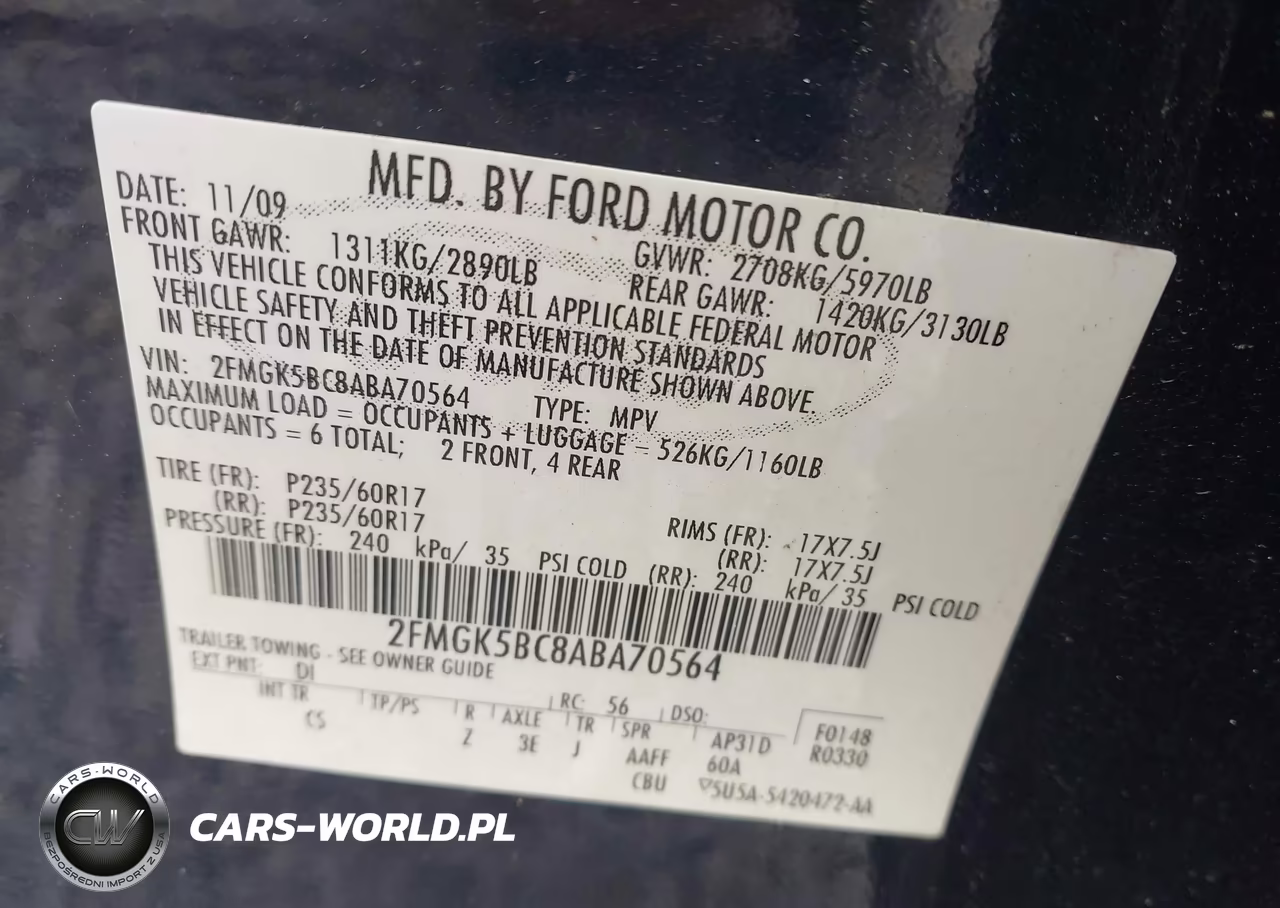2010 Ford Flex Se VIN:2FMGK5BC8ABA70564 - 9