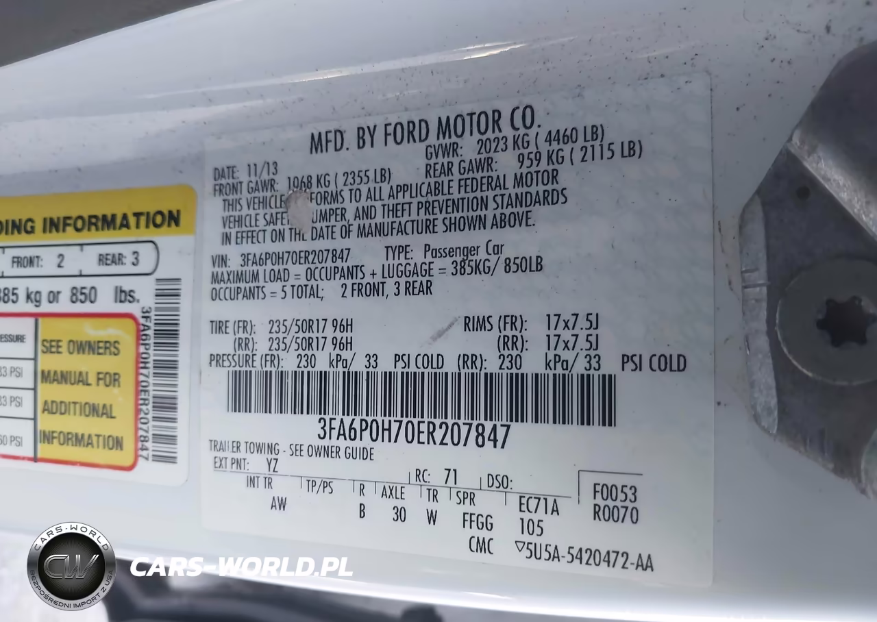 2014 Ford Fusion Se VIN:3FA6P0H70ER207847 - 9
