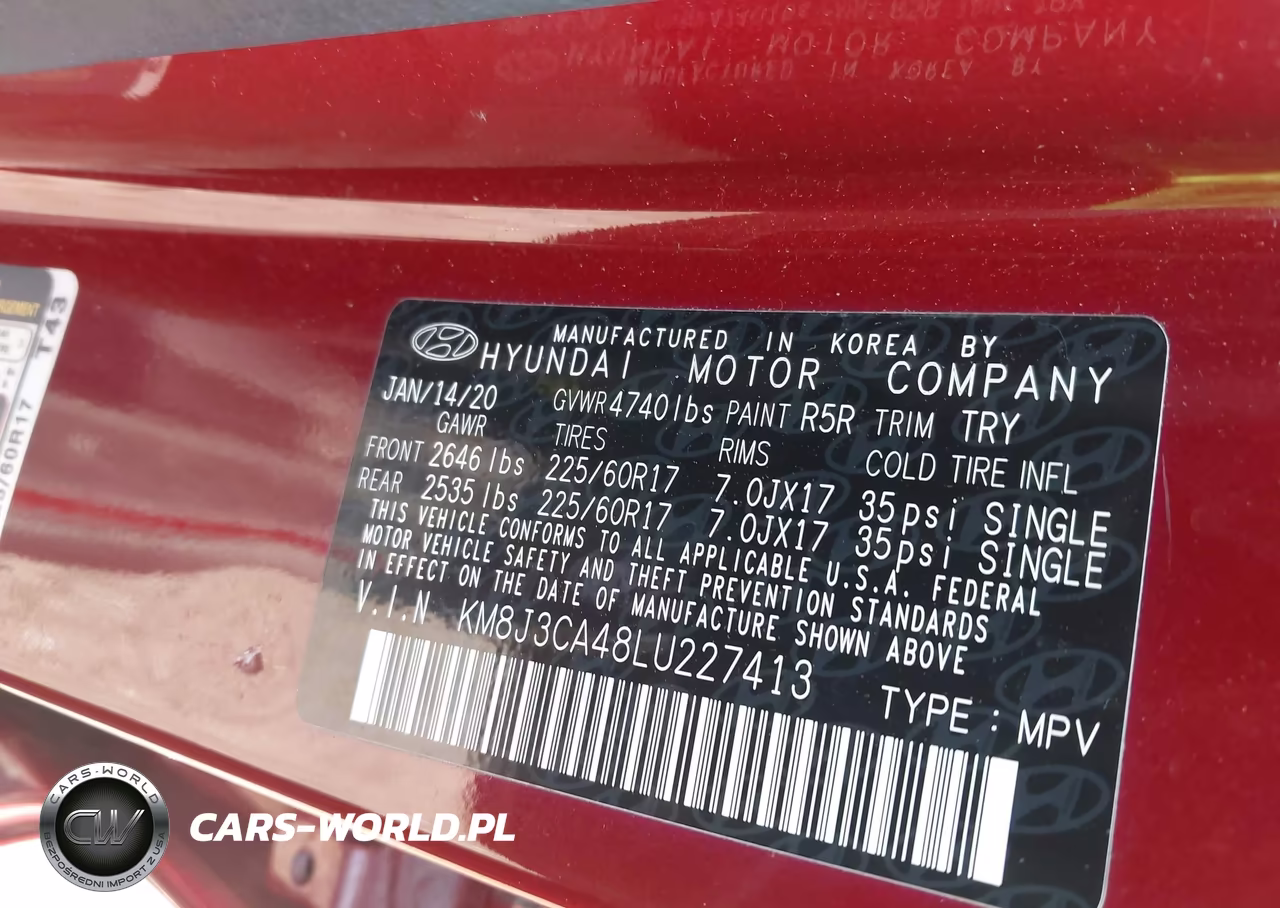 2020 Hyundai Tucson Value VIN:KM8J3CA48LU227413 - 9