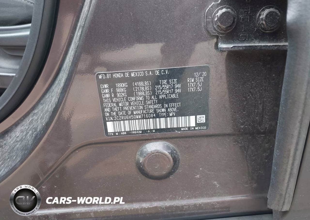 2021 Honda Hr-V Awd Ex VIN:3CZRU6H50MM716084 - 9