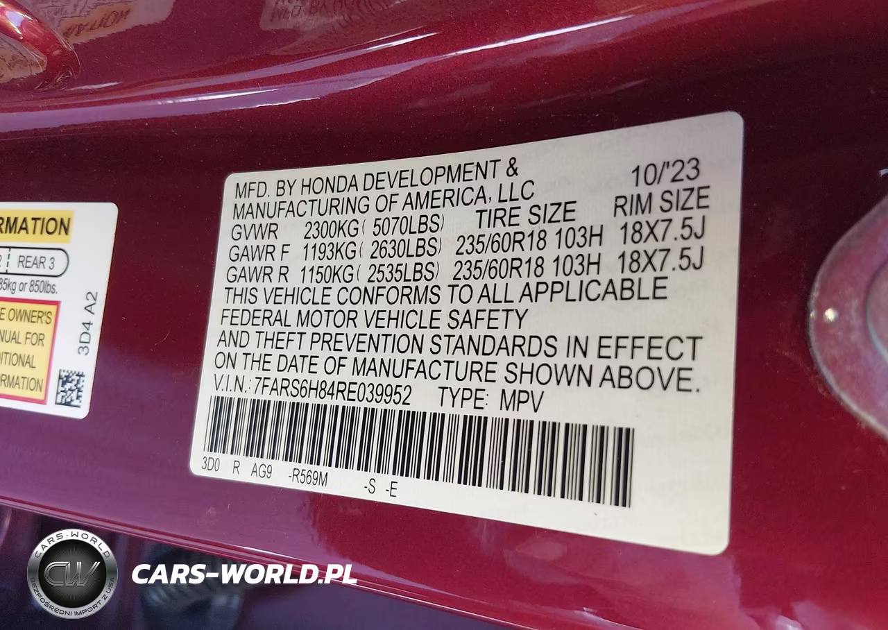 2024 Honda Cr-V Hybrid Sport-L VIN:7FARS6H84RE039952 - 9