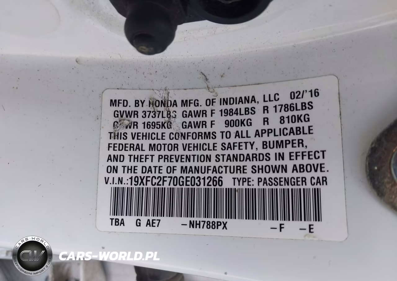2016 Honda Civic Ex VIN:19XFC2F70GE031266 - 9