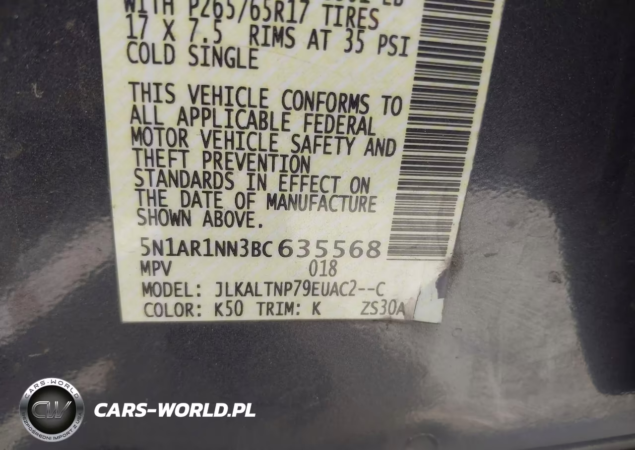 2011 Nissan Pathfinder Sv VIN:5N1AR1NN3BC635568 - 9
