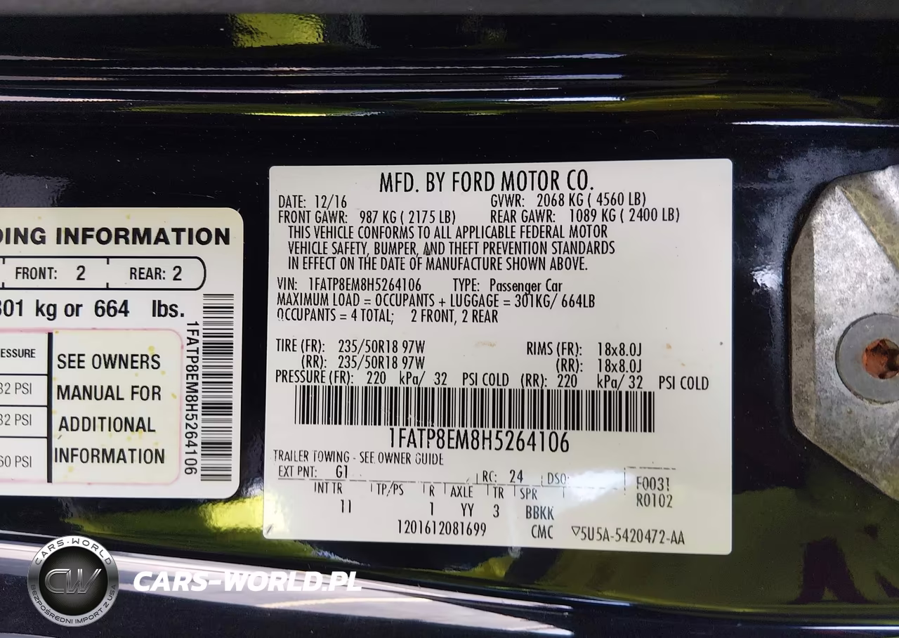 2017 Ford Mustang V6 VIN:1FATP8EM8H5264106 - 9