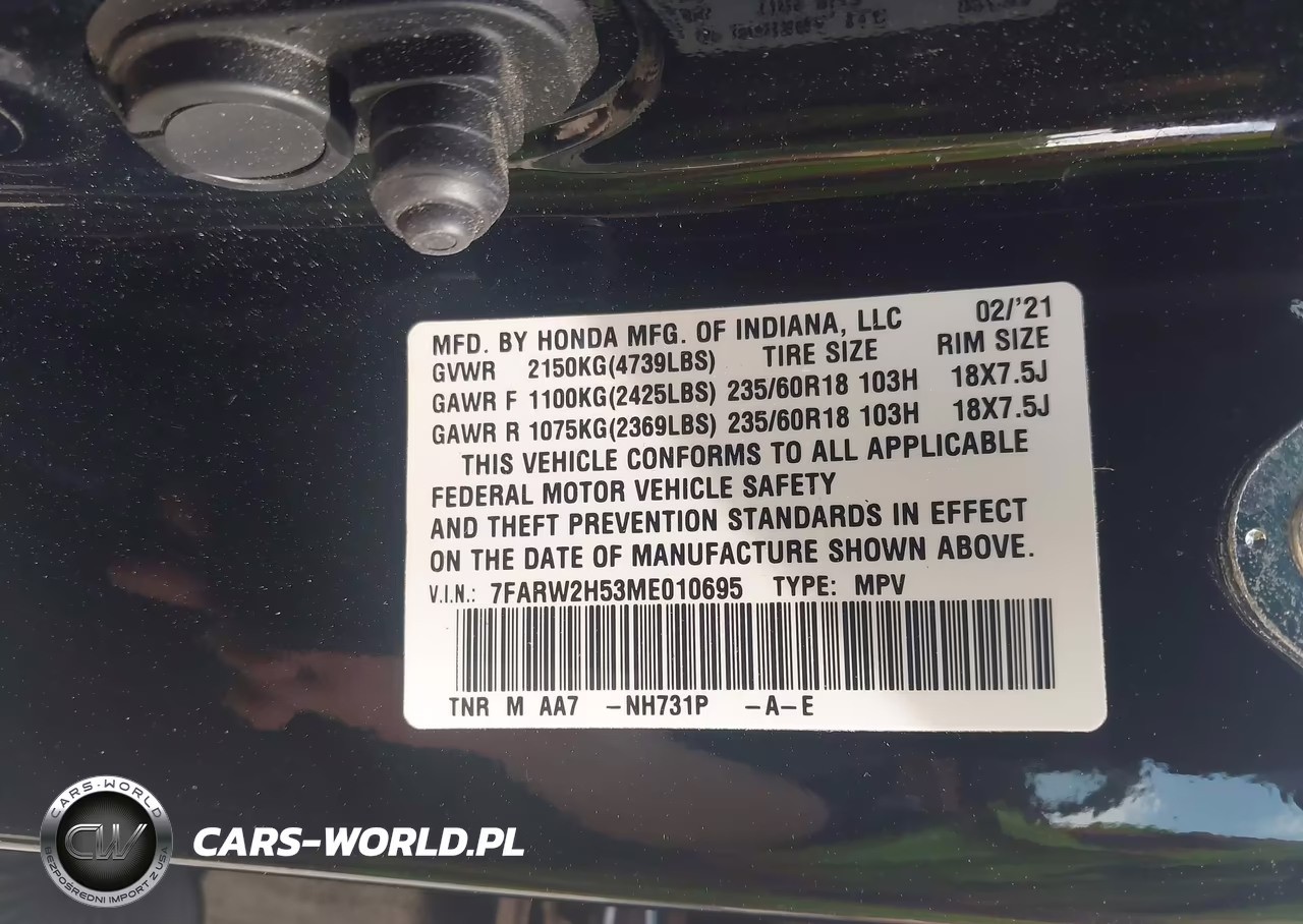 2021 Honda Cr-V Awd Ex VIN:7FARW2H53ME010695 - 9