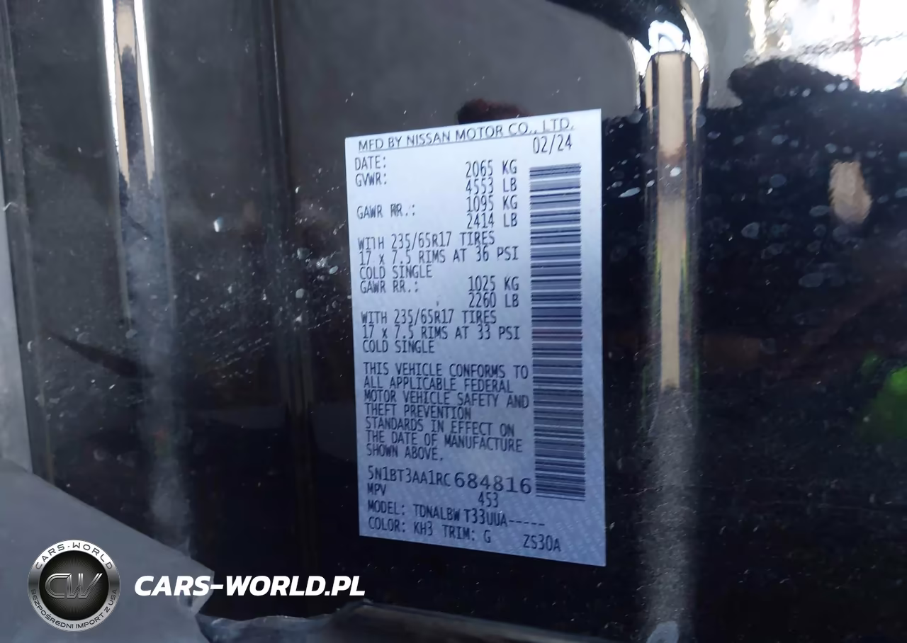 2024 Nissan Rogue S Fwd VIN:5N1BT3AA1RC684816 - 9