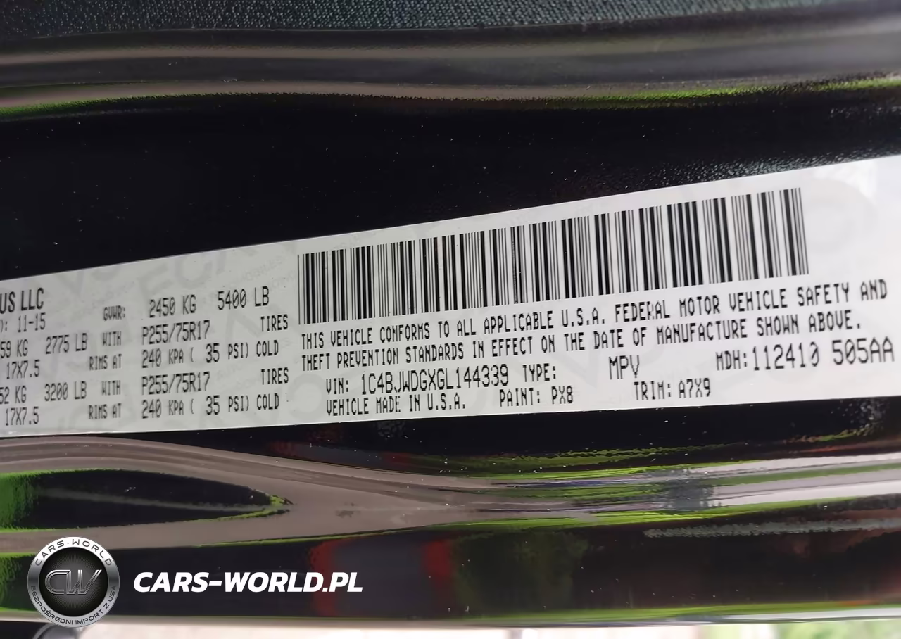 2016 Jeep Wrangler Unlimited Sport VIN:1C4BJWDGXGL144339 - 9