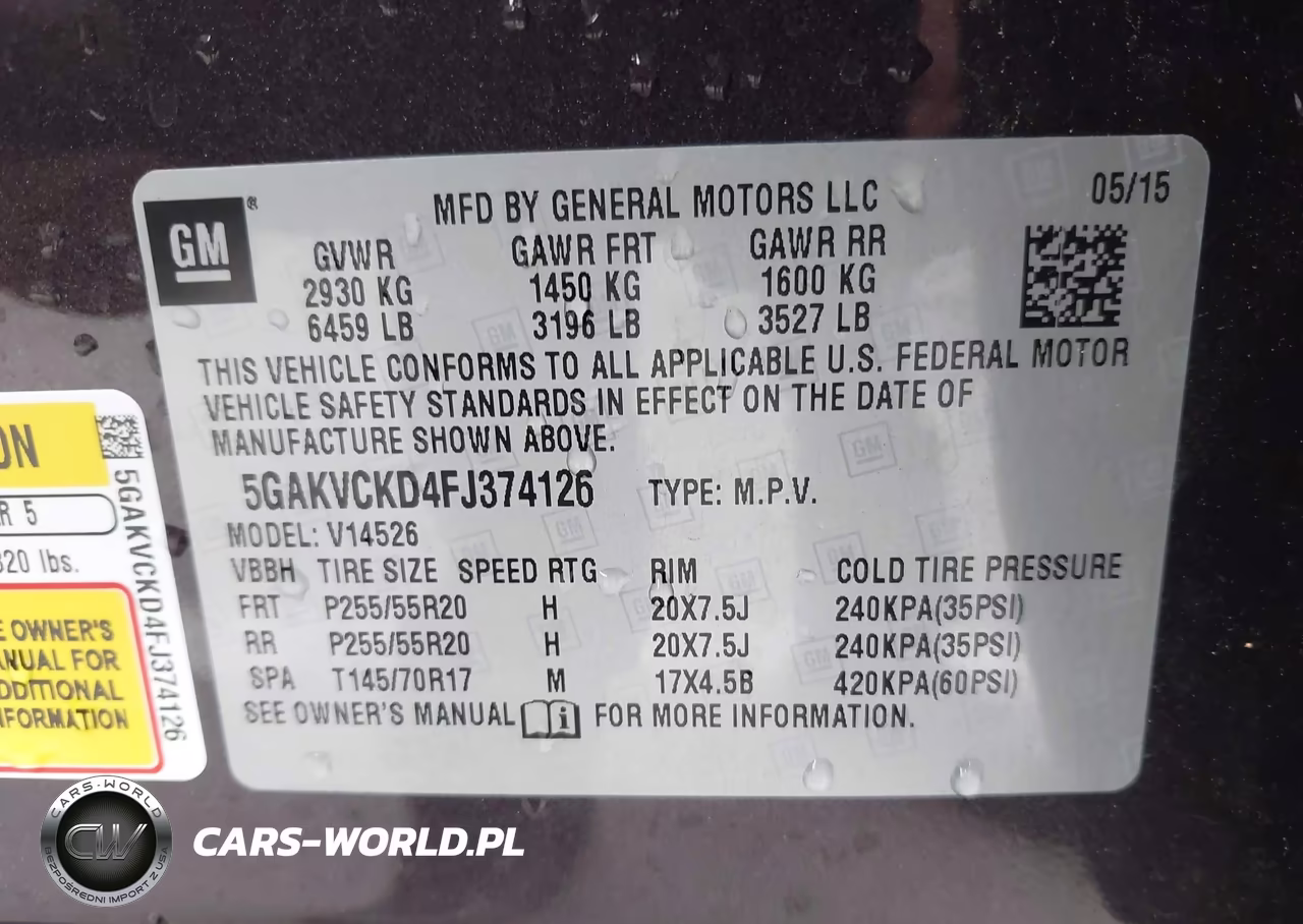2015 Buick Enclave Premium VIN:5GAKVCKD4FJ374126 - 9