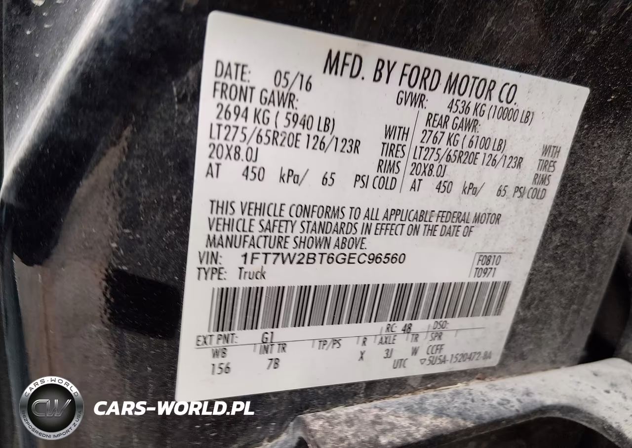 2016 Ford F-250 Lariat VIN:1FT7W2BT6GEC96560 - 9