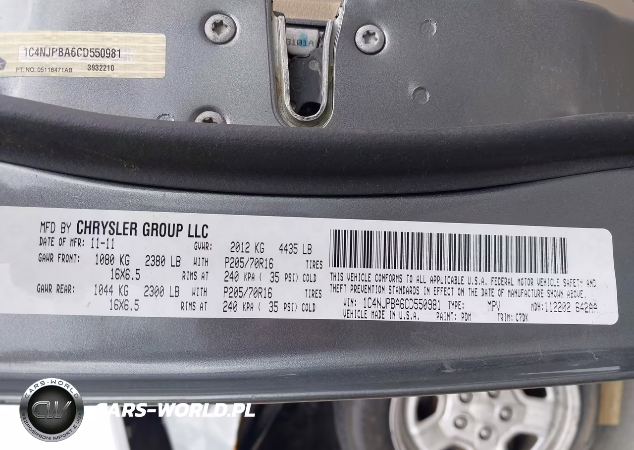 2012 Jeep Patriot Sport VIN:1C4NJPBA6CD550981 - 9