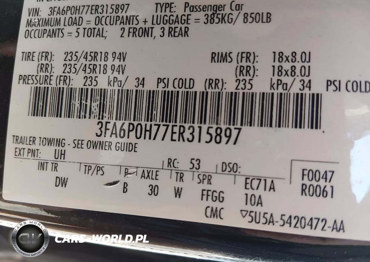 2014 Ford Fusion Se VIN:3FA6P0H77ER315897 - 9