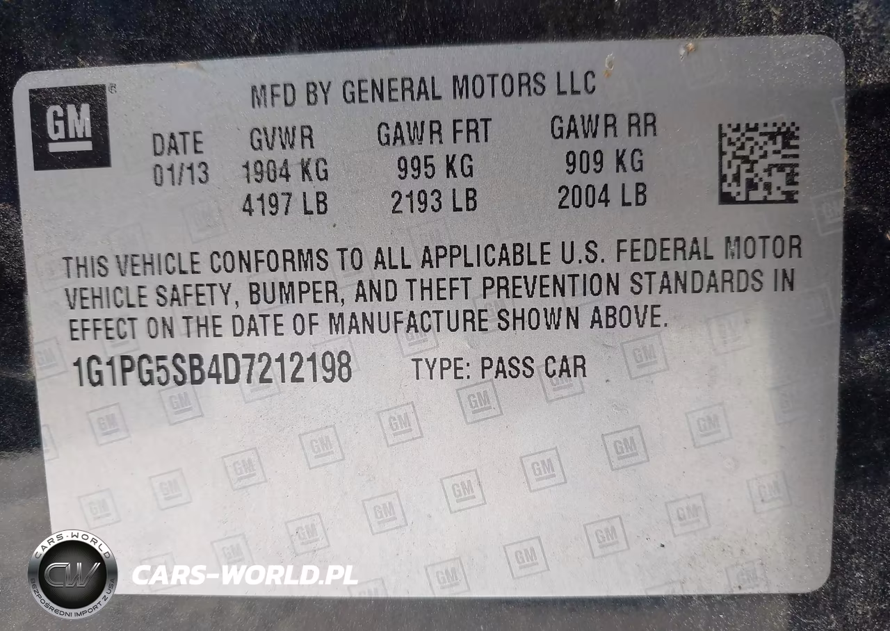 2013 Chevrolet Cruze Ltz VIN:1G1PG5SB4D7212198 - 9