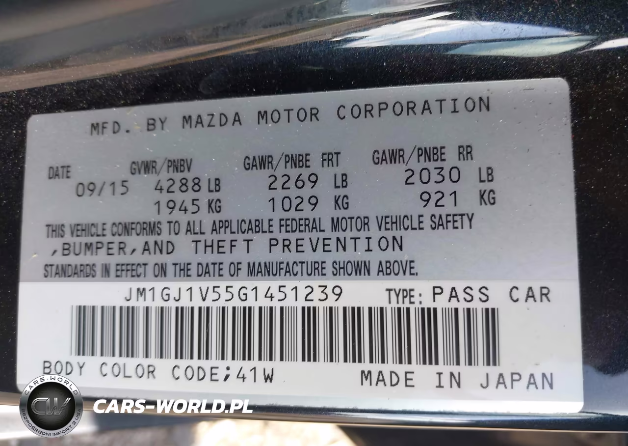 2016 Mazda Mazda6 I Touring VIN:JM1GJ1V55G1451239 - 9