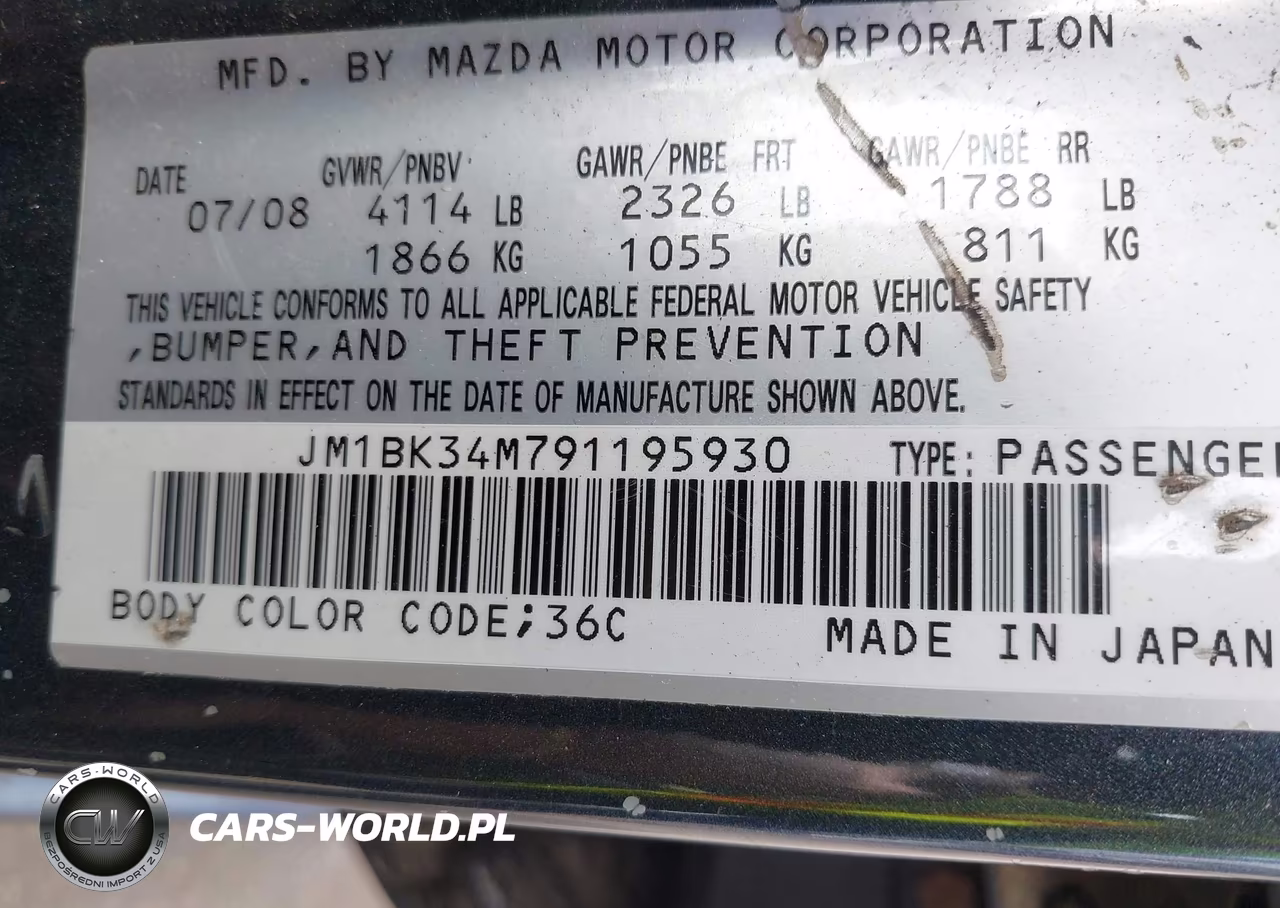 2009 Mazda Mazdaspeed3 Sport VIN:JM1BK34M791195930 - 9