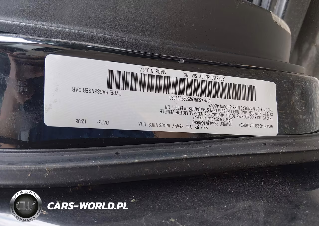 2009 Subaru Legacy 2.5I Limited VIN:4S3BL626697229825 - 9
