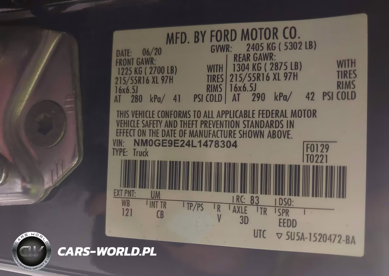 2020 Ford Transit Connect VIN:NM0GE9E24L1478304 - 9