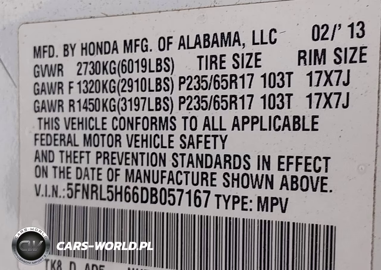 2013 Honda Odyssey Ex-L VIN:5FNRL5H66DB057167 - 9