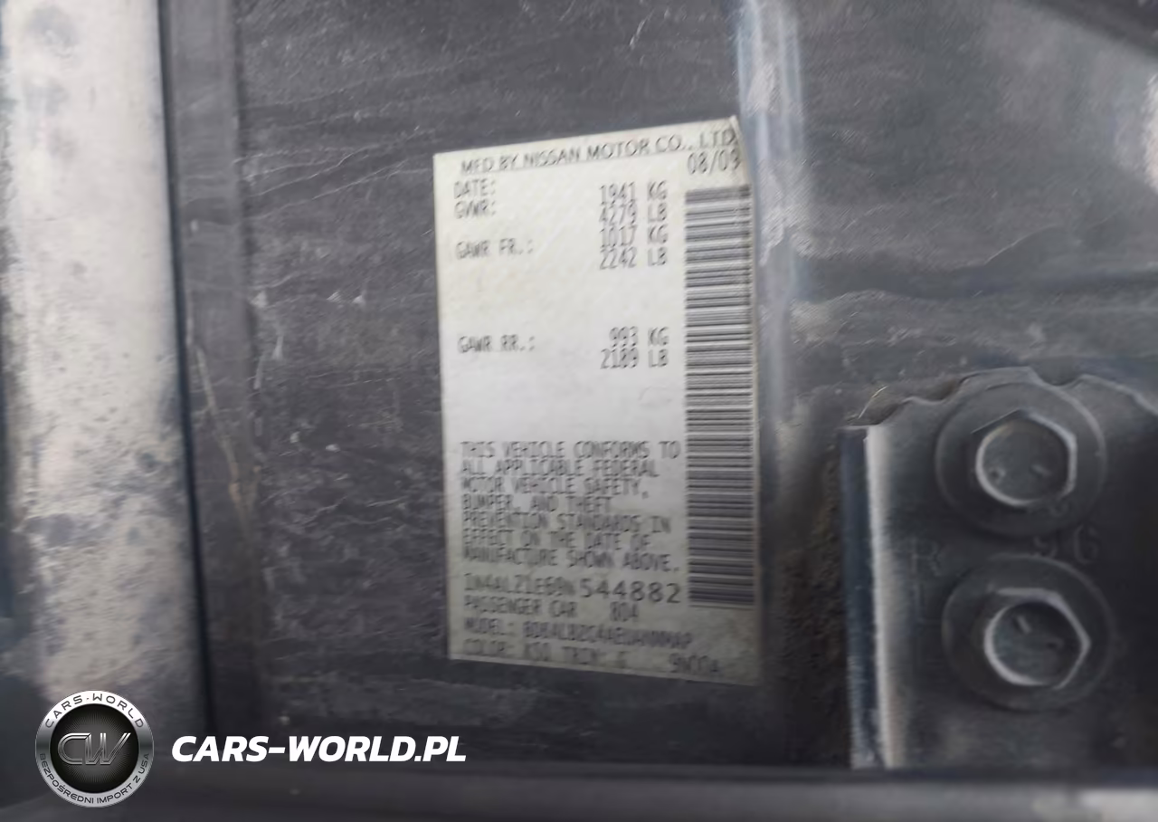 2009 Nissan Altima 2.5 S VIN:1N4AL21E69N544882 - 9