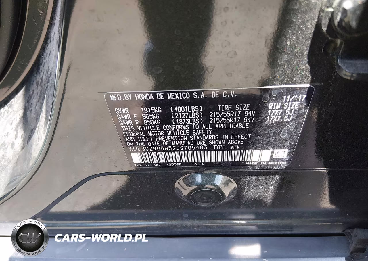 2018 Honda Hr-V Ex VIN:3CZRU5H52JG705463 - 9