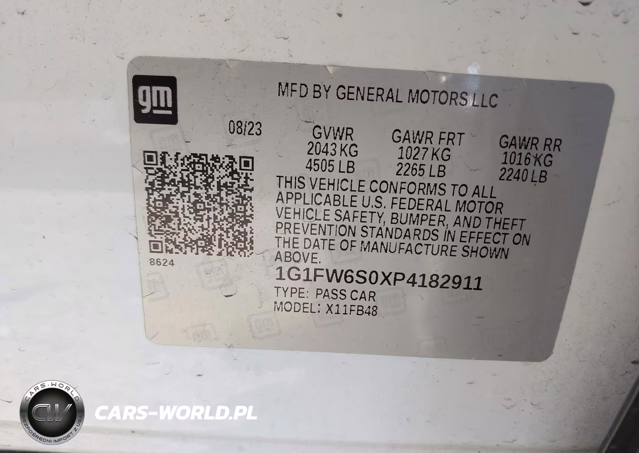 2023 Chevrolet Bolt Ev Fwd 1Lt VIN:1G1FW6S0XP4182911 - 9