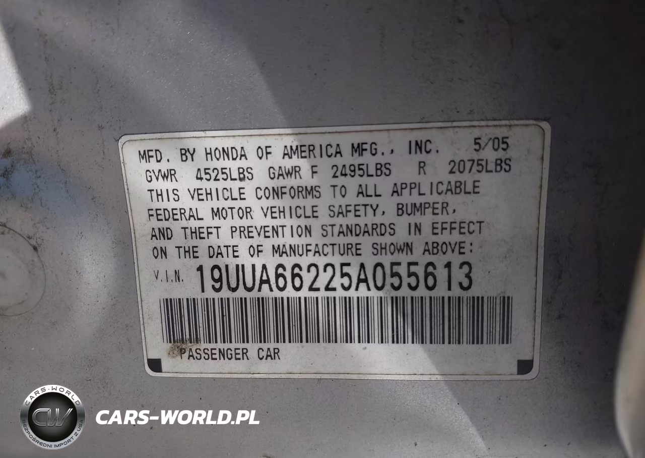 2005 Acura Tl VIN:19UUA66225A055613 - 9