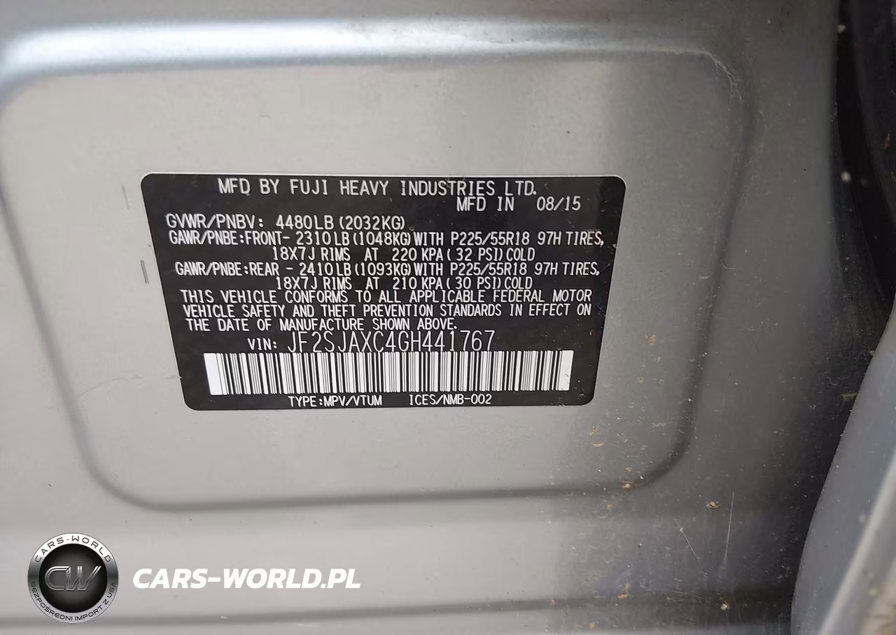 2016 Subaru Forester 2.5I Touring VIN:JF2SJAXC4GH441767 - 9