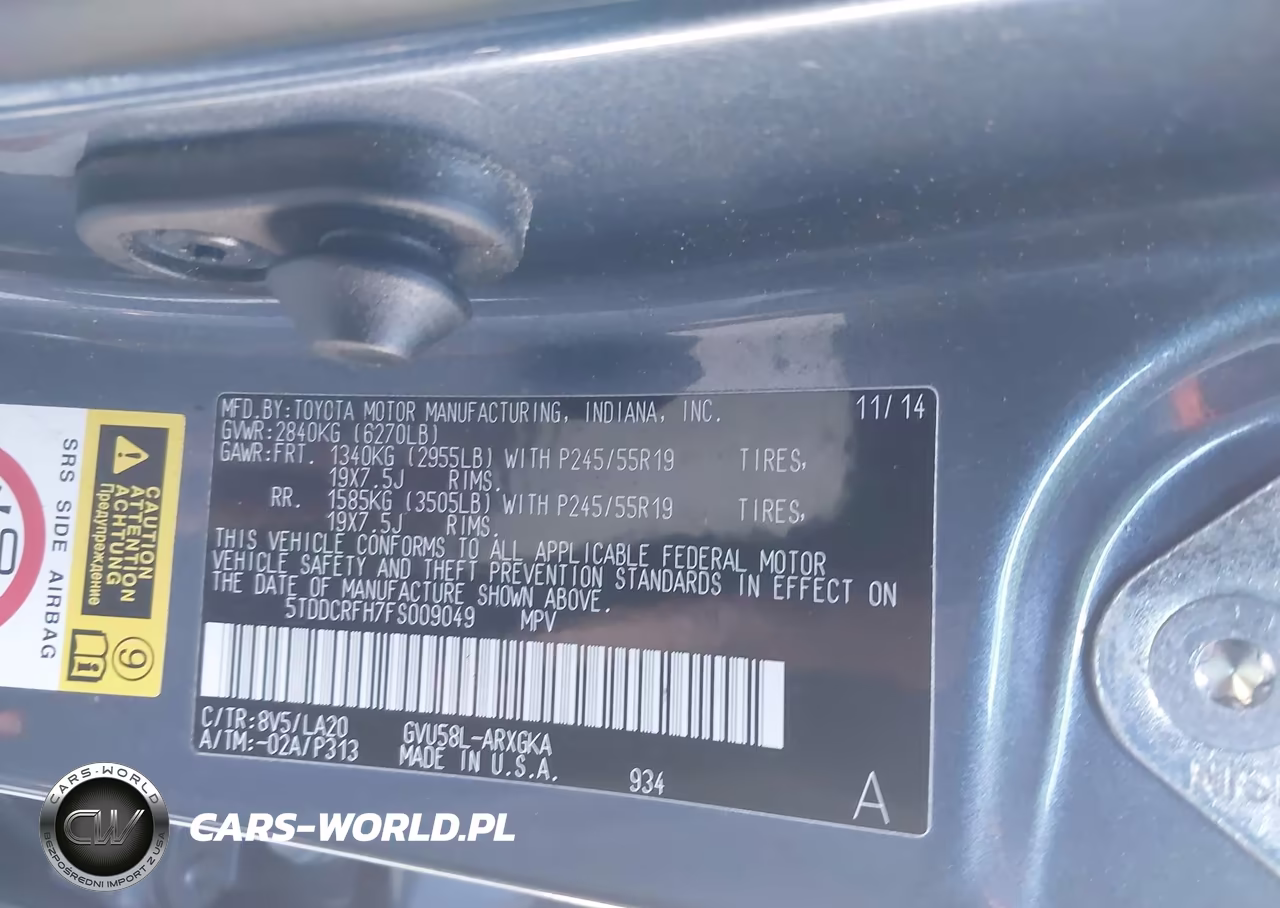 2015 Toyota Highlander Hybrid Limited Platinum V6 VIN:5TDDCRFH7FS009049 - 9