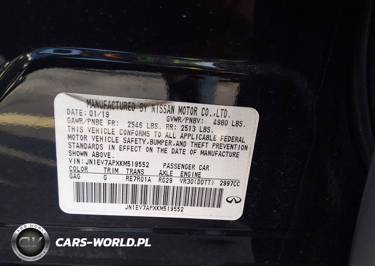 2019 Infiniti Q50 3.0T Luxe VIN:JN1EV7APXKM519552 - 9