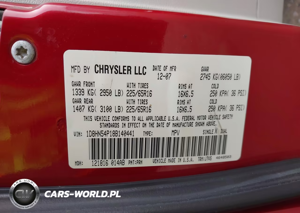 2008 Dodge Grand Caravan Sxt VIN:1D8HN54P18B140441 - 9
