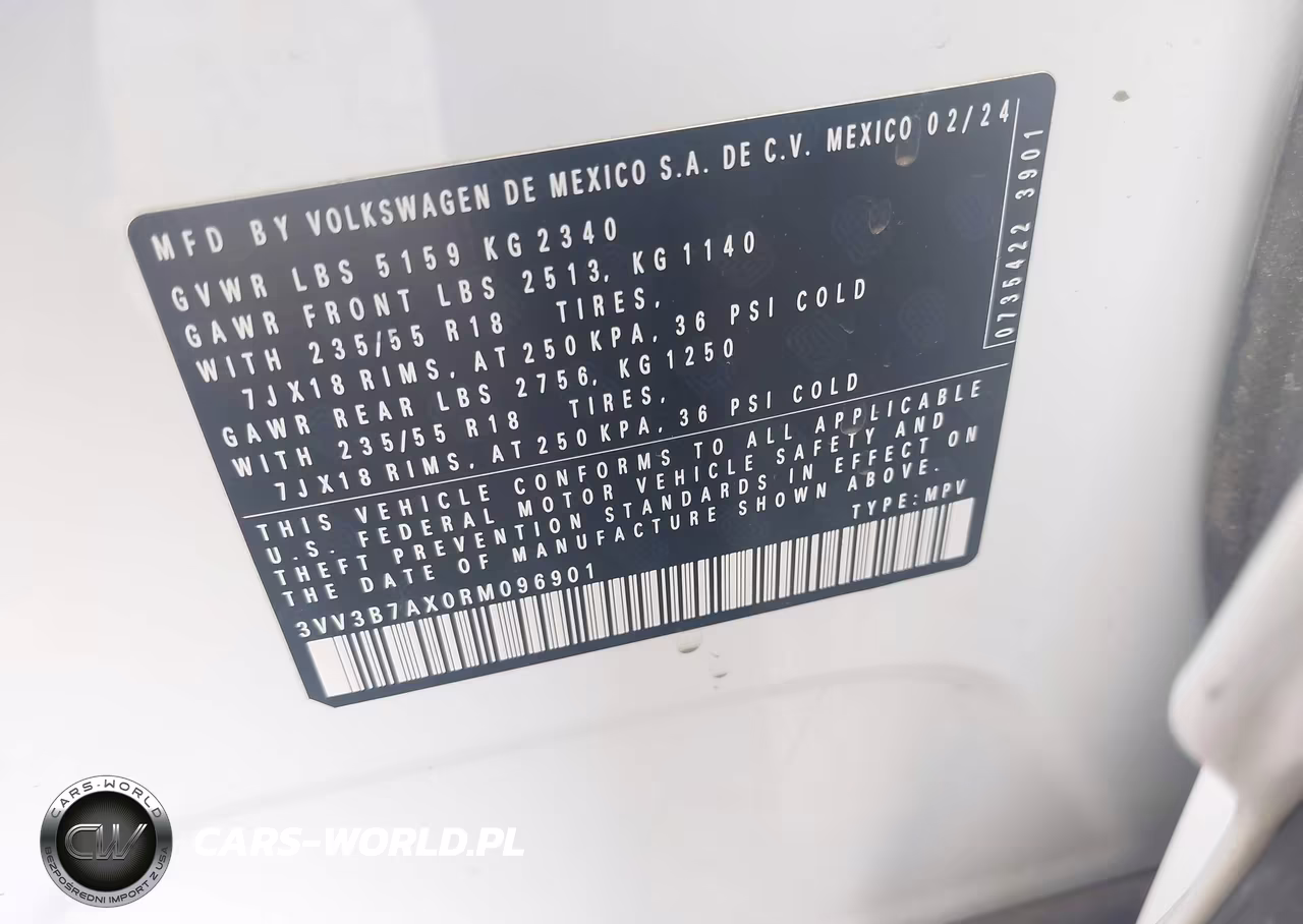 2024 Volkswagen Tiguan 2.0T Se-2.0T Wolfsburg Edition VIN:3VV3B7AX0RM096901 - 9