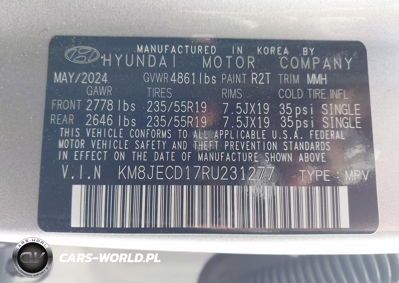 2024 Hyundai Tucson Hybrid Limited VIN:KM8JECD17RU231277 - 9