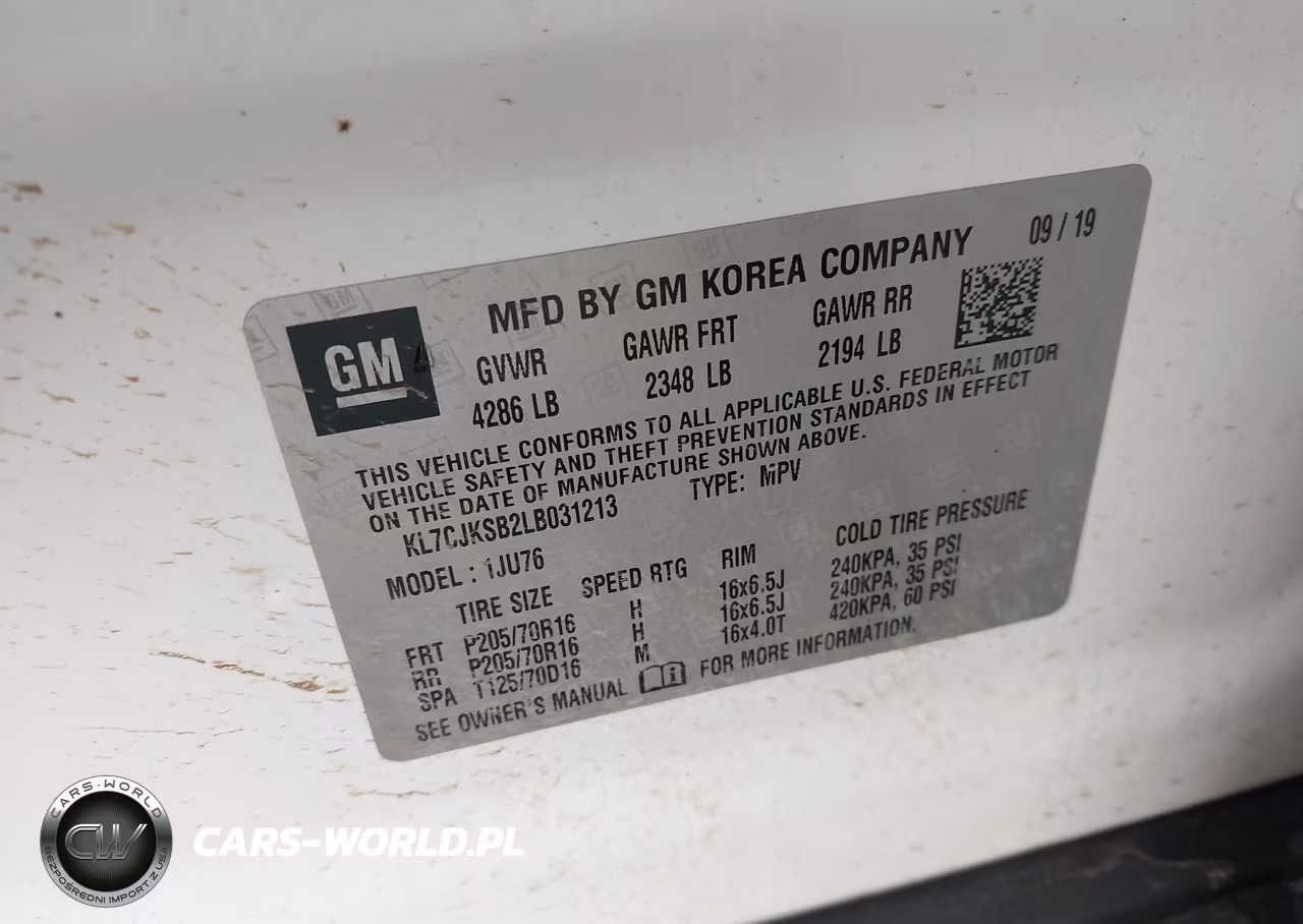 2020 Chevrolet Trax Fwd Ls VIN:KL7CJKSB2LB031213 - 9