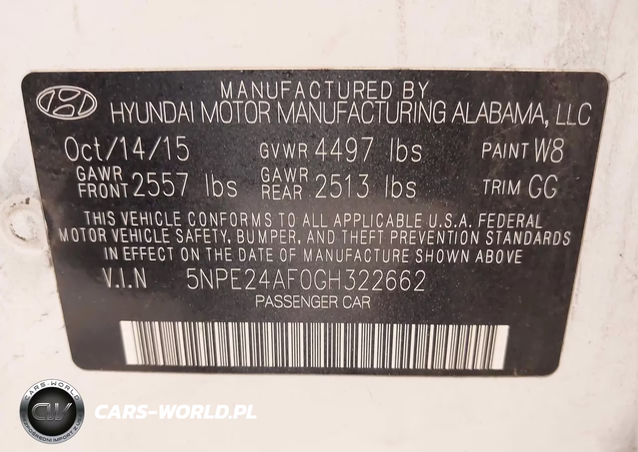2016 Hyundai Sonata Se VIN:5NPE24AF0GH322662 - 9