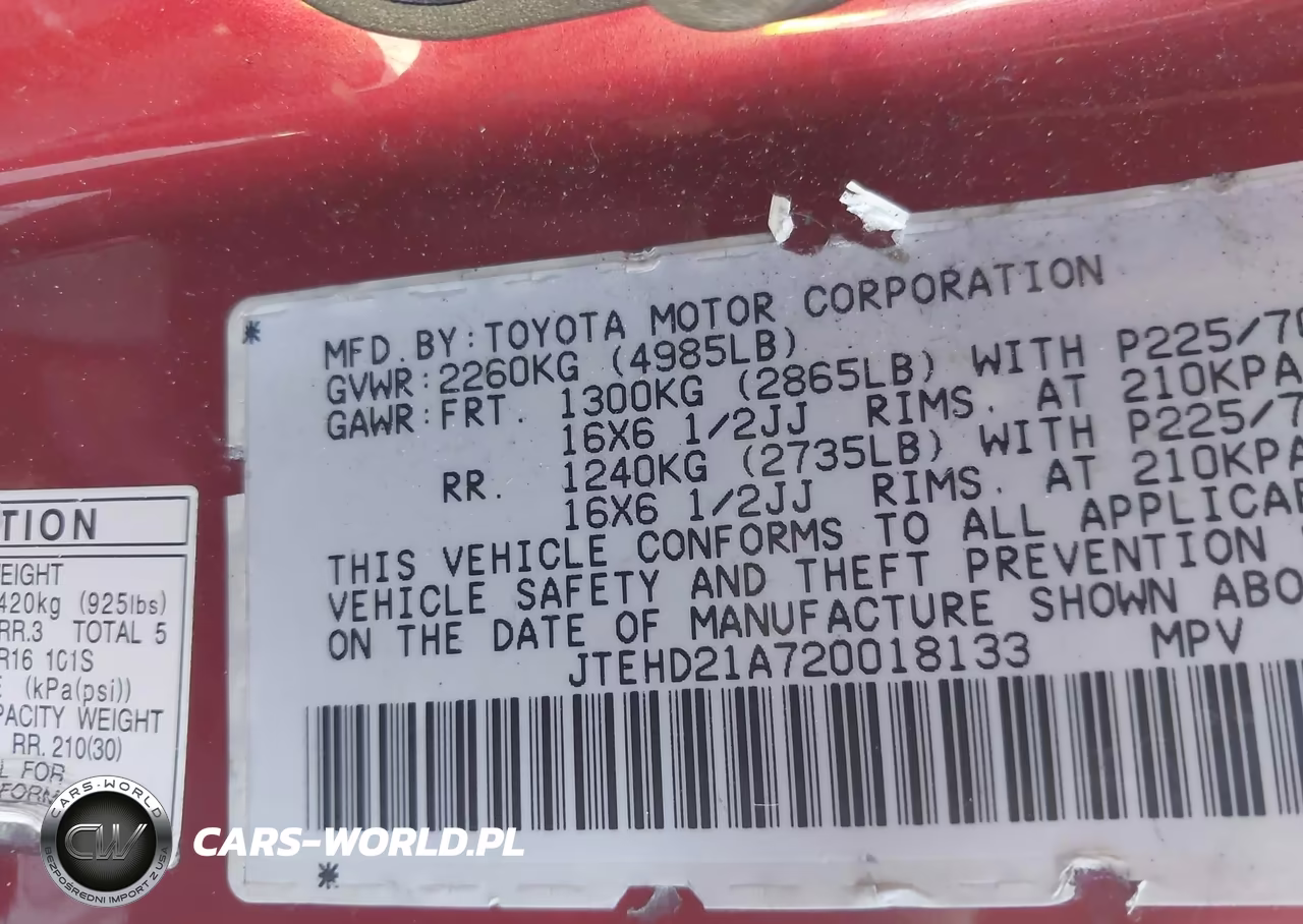 2002 Toyota Highlander VIN:JTEHD21A720018133 - 9