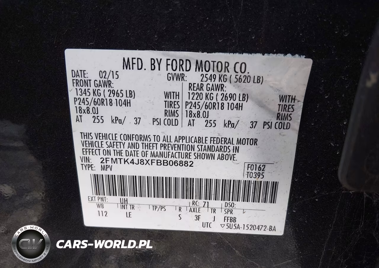 2015 Ford Edge Sel VIN:2FMTK4J8XFBB06882 - 9