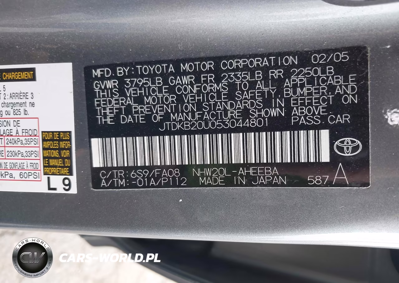 2005 Toyota Prius VIN:JTDKB20U053044801 - 9