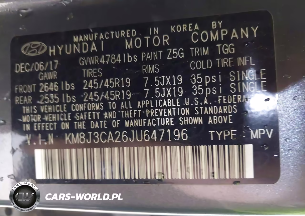 2018 Hyundai Tucson Value VIN:KM8J3CA26JU647196 - 9