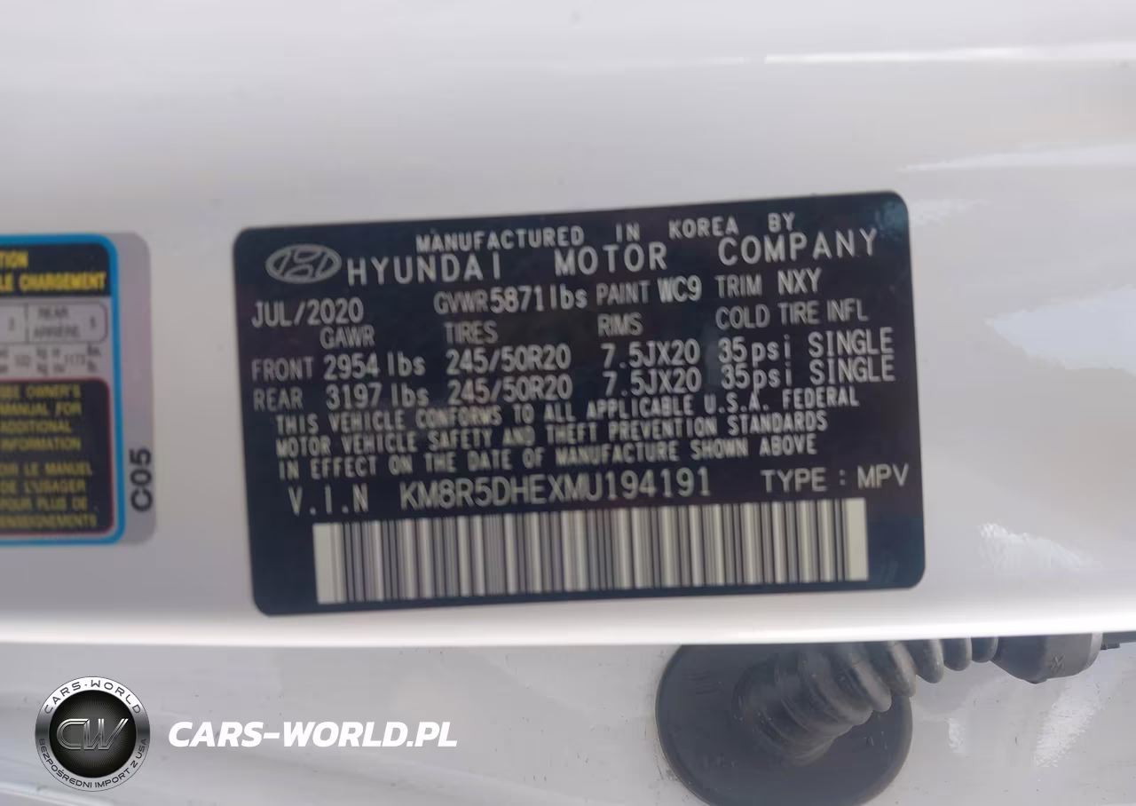 2021 Hyundai Palisade Limited VIN:KM8R5DHEXMU194191 - 9