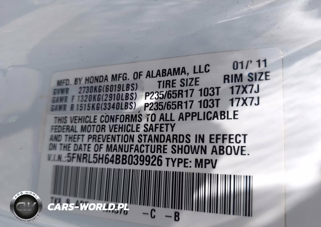 2011 Honda Odyssey Ex-L VIN:5FNRL5H64BB039926 - 9