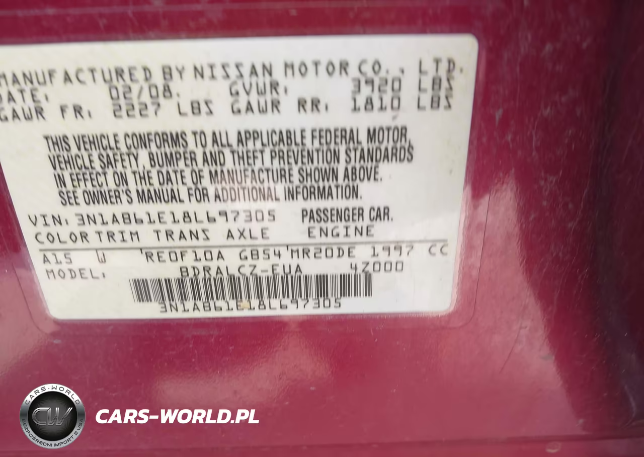 2008 Nissan Sentra 2.0 VIN:3N1AB61E18L697305 - 9