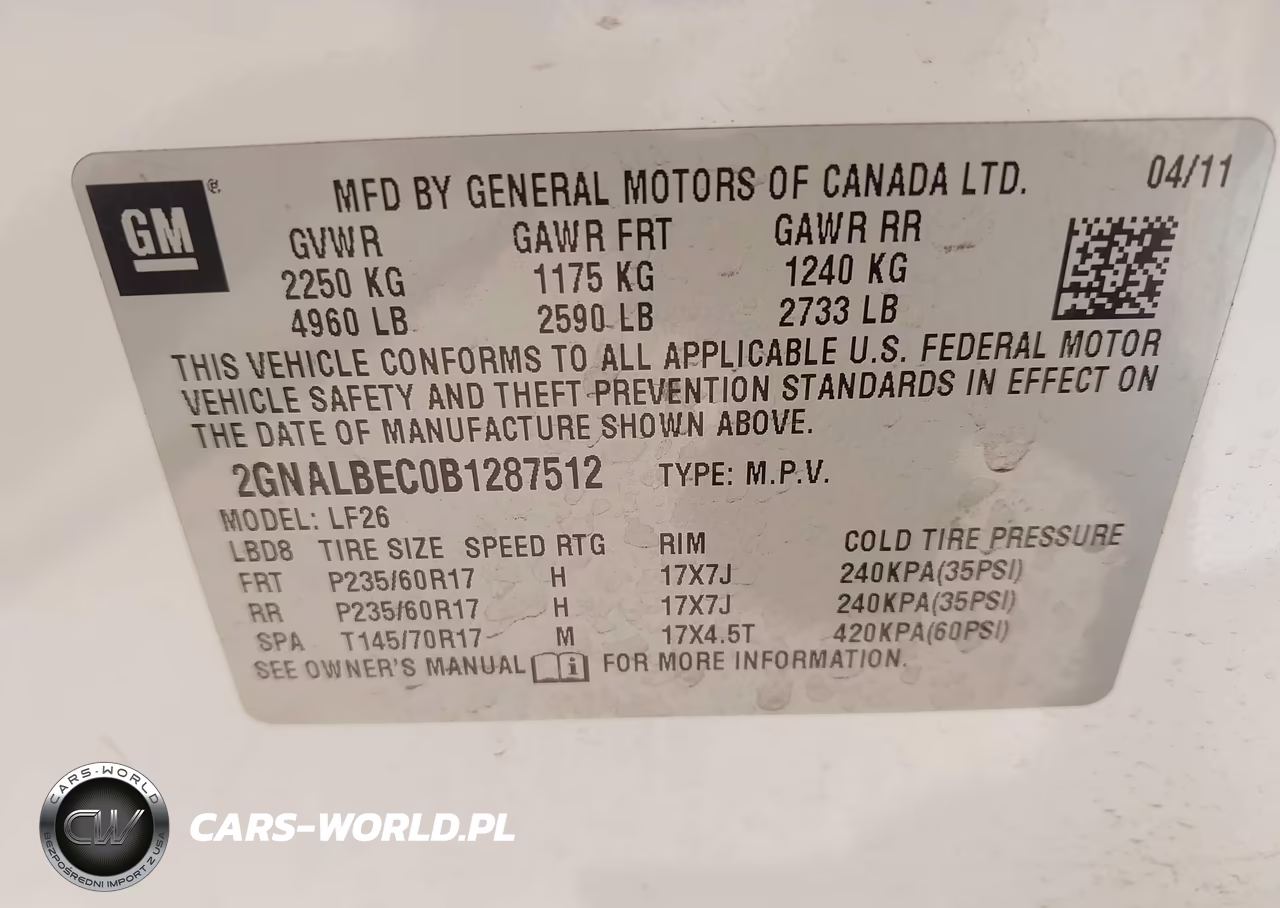 2011 Chevrolet Equinox Ls VIN:2GNALBEC0B1287512 - 9