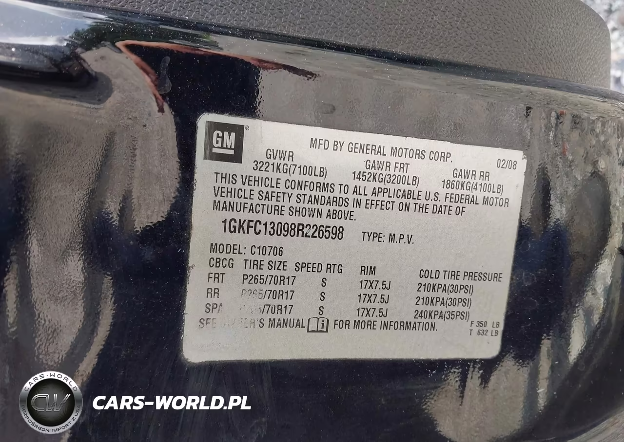 2008 GMC Yukon Slt VIN:1GKFC13098R226598 - 9
