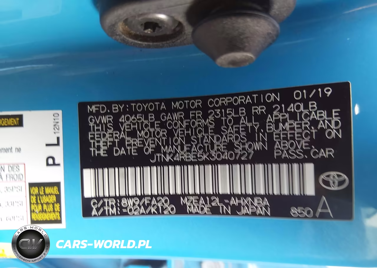 2019 Toyota Corolla Se VIN:JTNK4RBE5K3040727 - 9