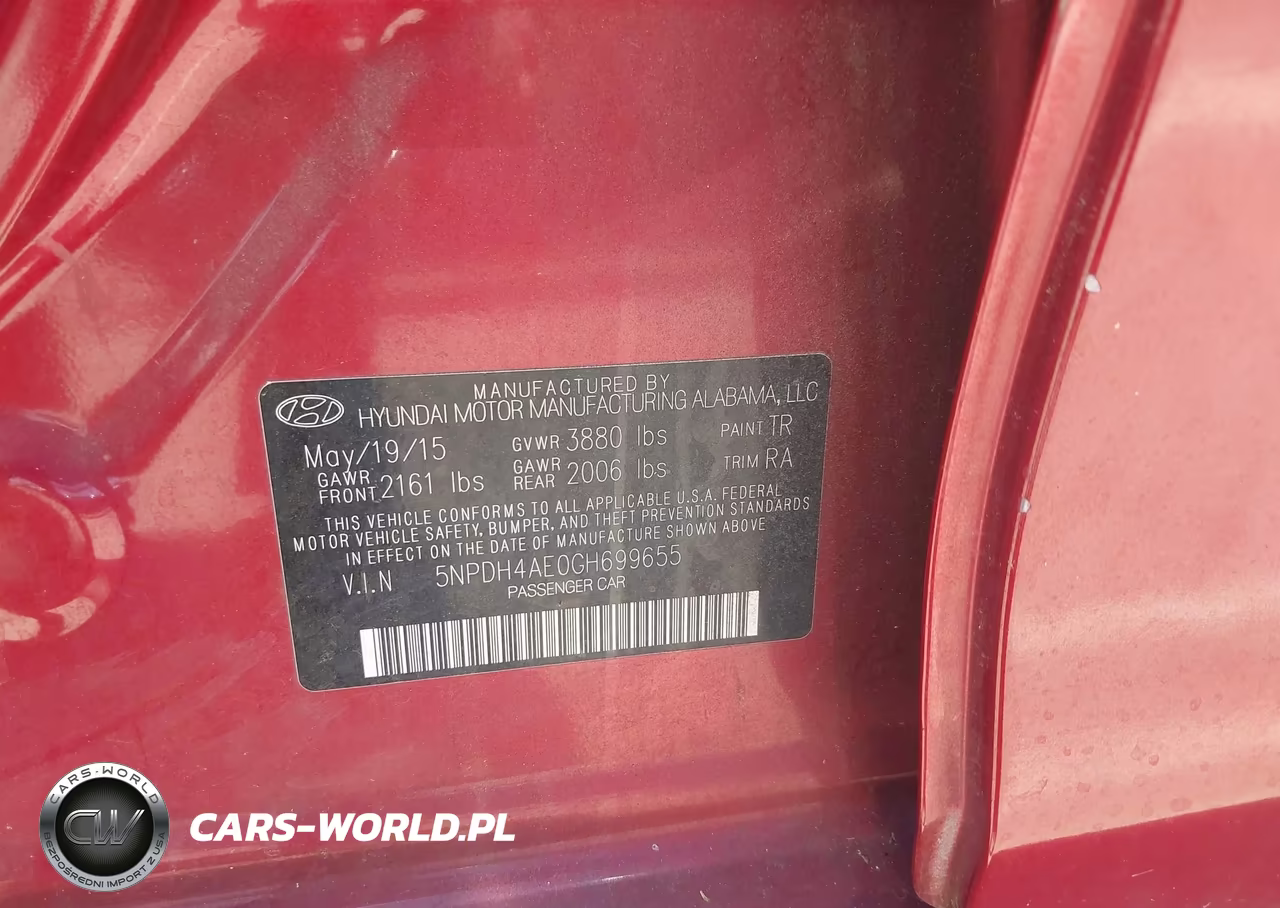 2016 Hyundai Elantra Se VIN:5NPDH4AE0GH699655 - 9
