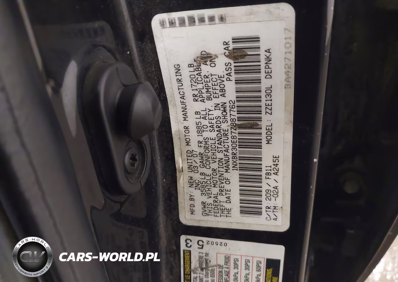 2007 Toyota Corolla Le VIN:1NXBR30E87Z887762 - 9