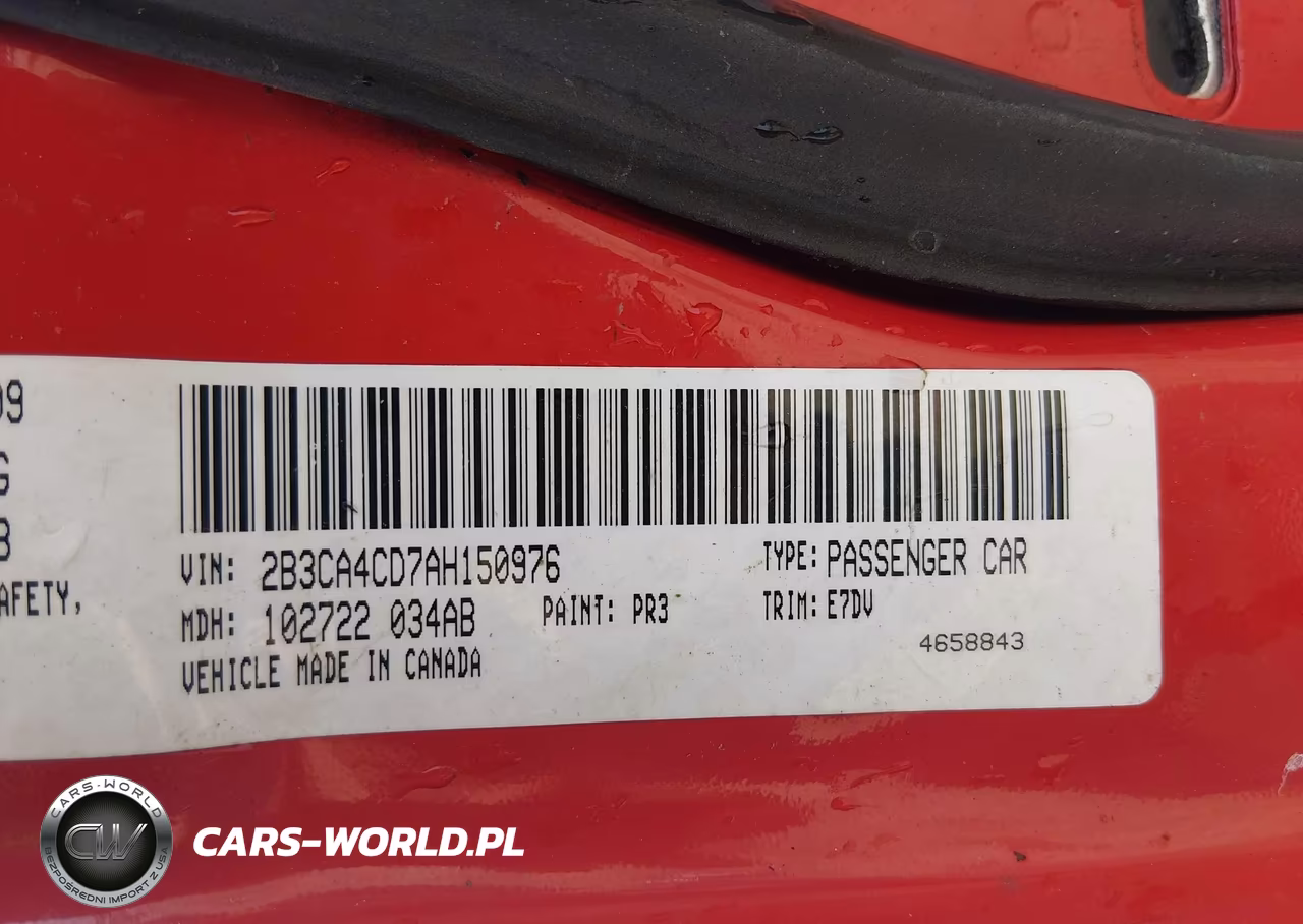 2010 Dodge Charger VIN:2B3CA4CD7AH150976 - 9