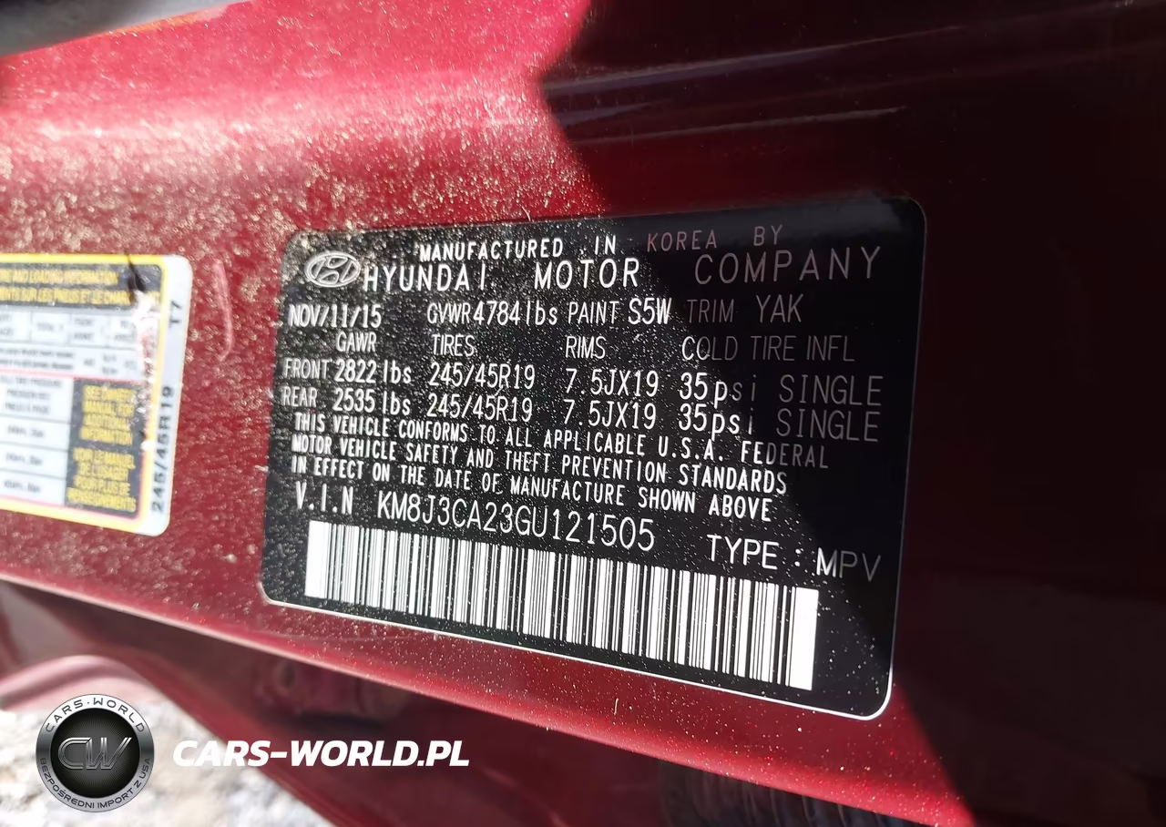 2016 Hyundai Tucson Limited VIN:KM8J3CA23GU121505 - 9