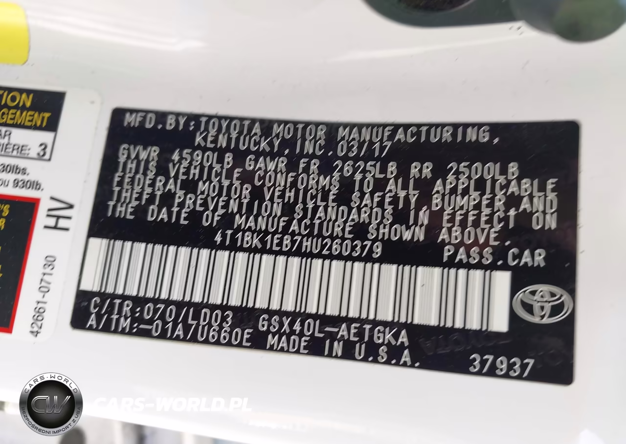 2017 Toyota Avalon Xle VIN:4T1BK1EB7HU260379 - 9